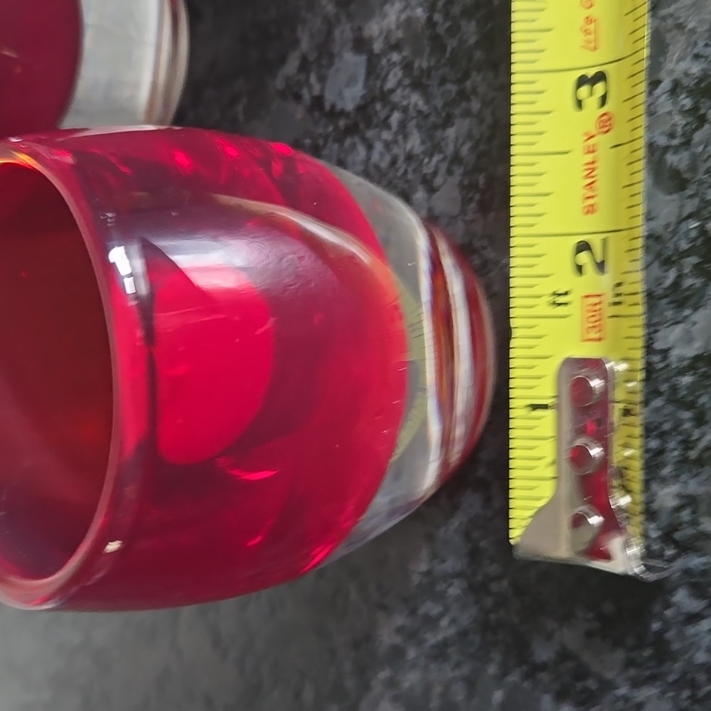 Crate&Barrel "Diva" Ruby Glass Votive Candle Holders - Picture 9 of 10
